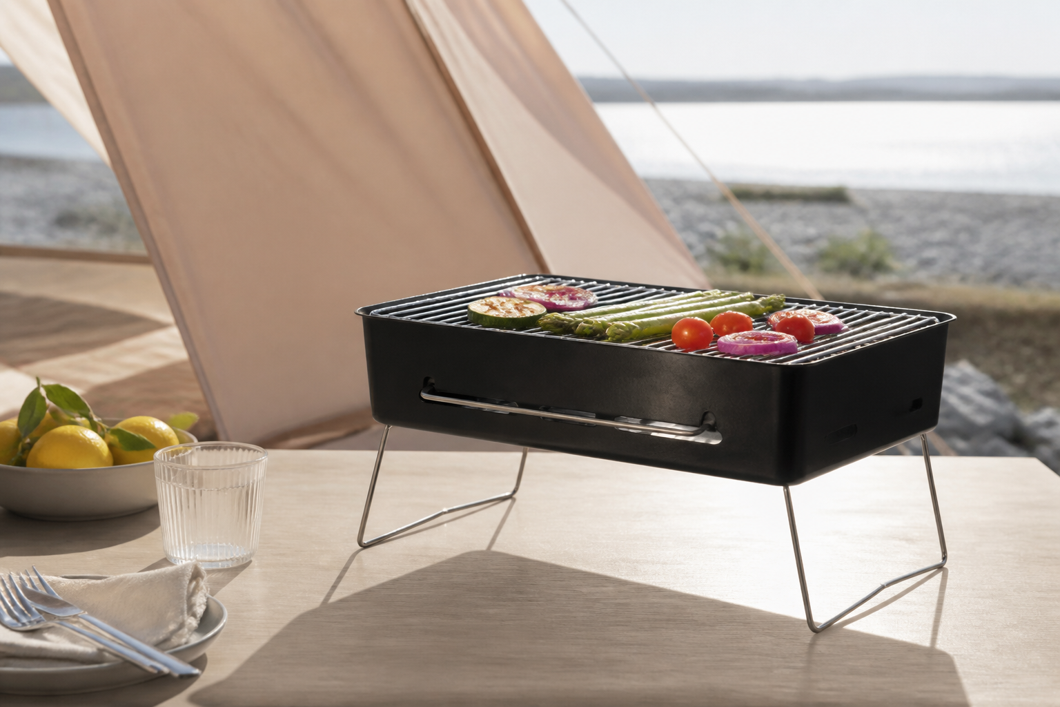 Barbecue voor op de camping kopen: gas of houtskool?